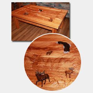 Unique Wildlife Scene Coffee Table 